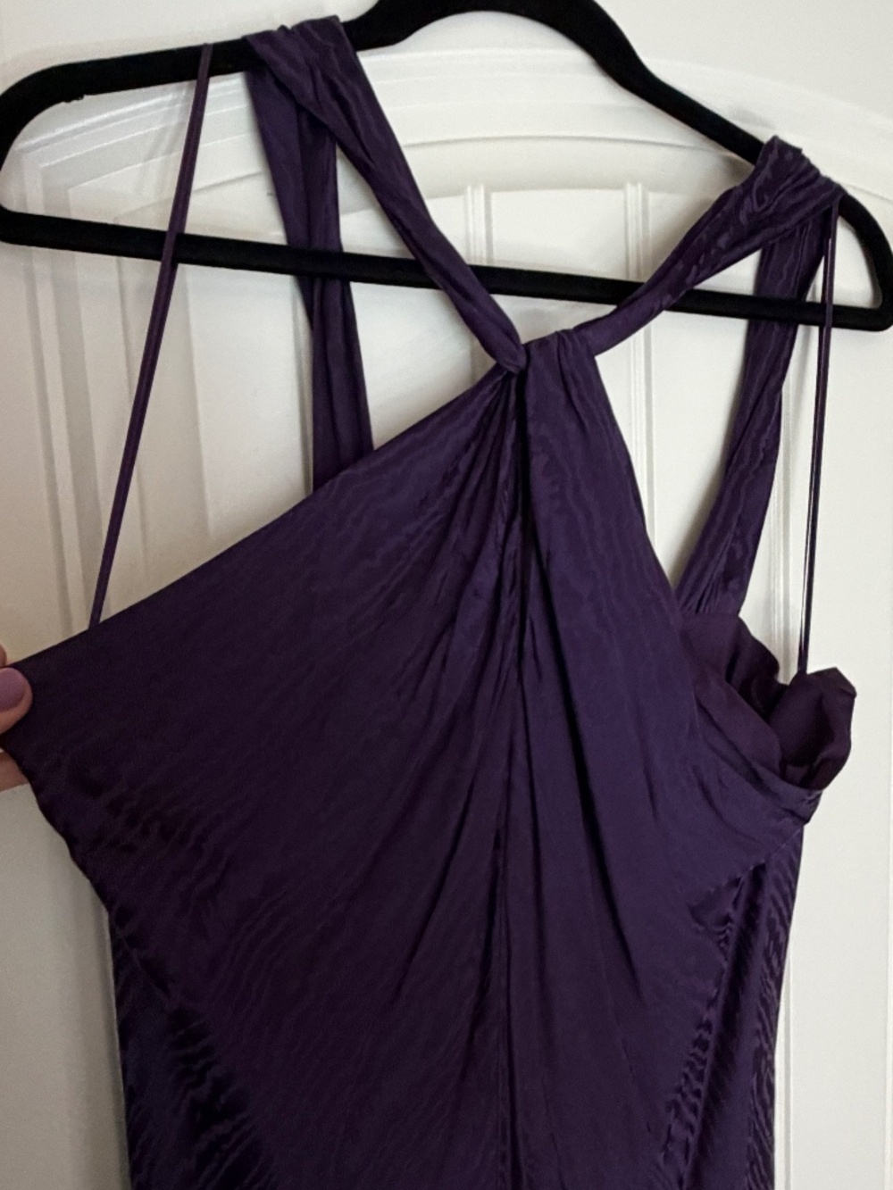 Banana Republic TWIST-FRONT COLUMN MAXI DRESS Deep Highland Purple XL